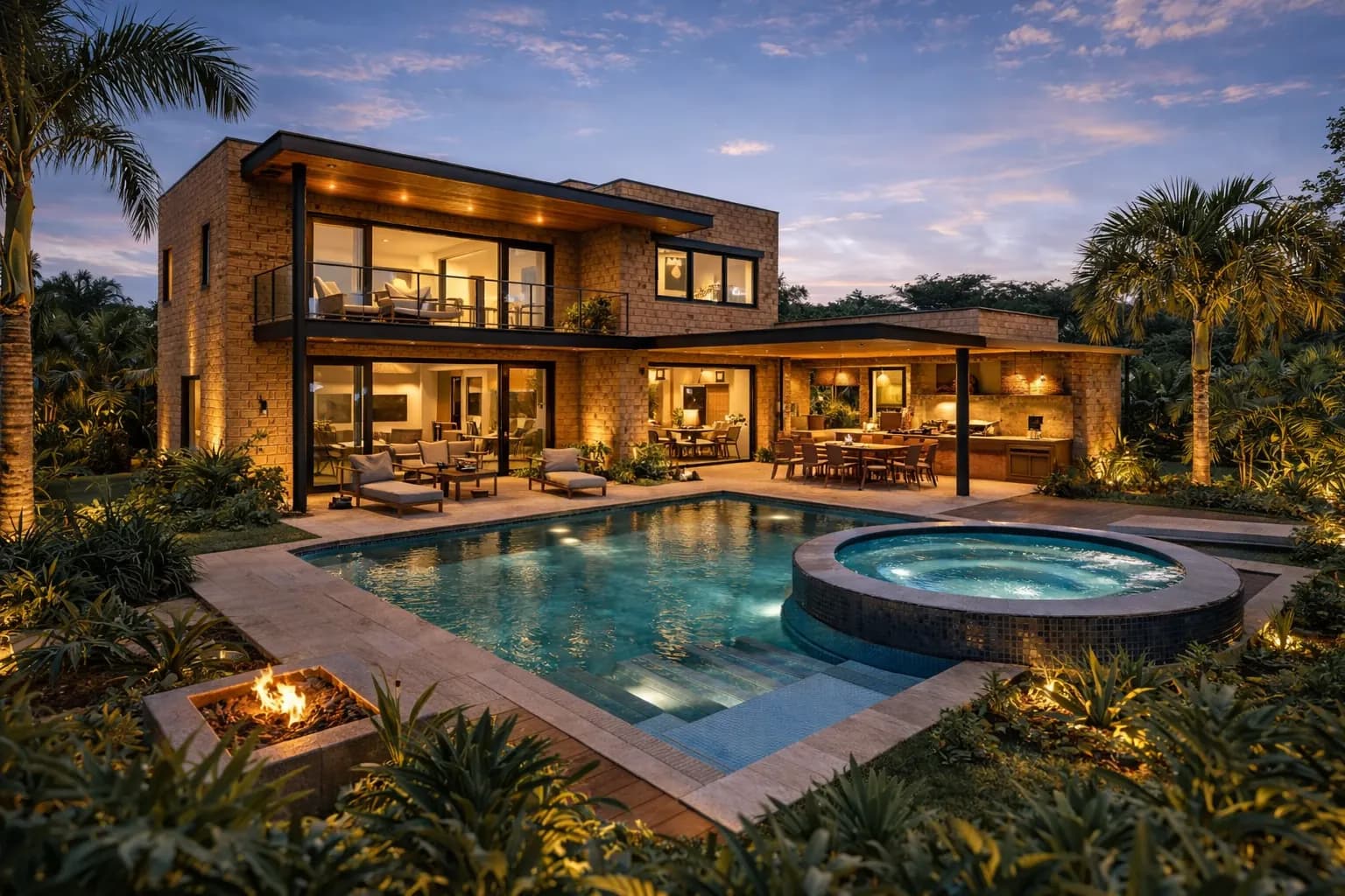 Casa de alto padrão construída com tijolo ecológico Rocket