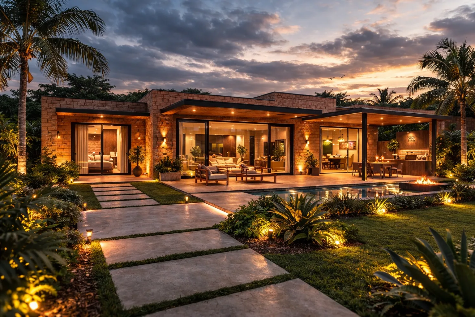 Modelo Premium de 95m2 construída com tijolo ecológico Rocket Eco Homes