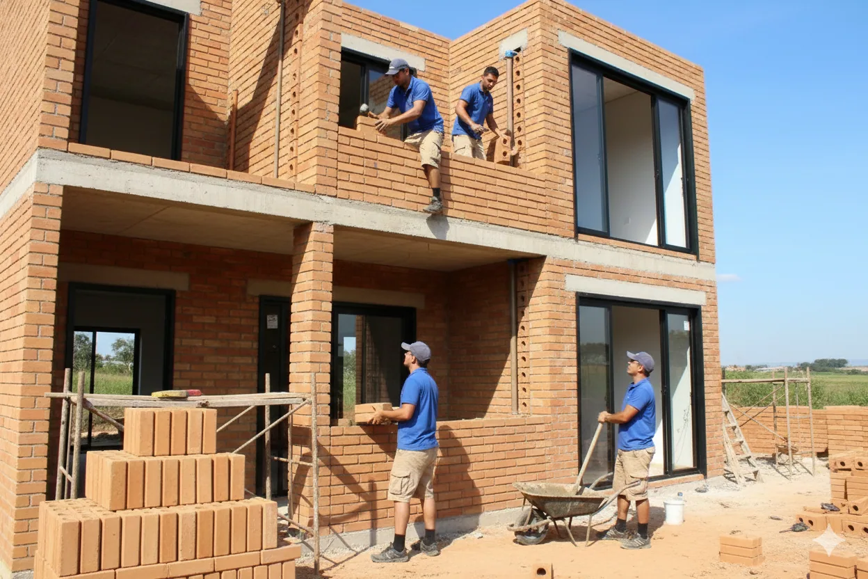 Construção com tijolo ecológico